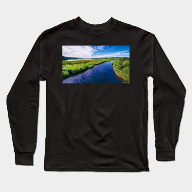 Celtic Shores Coastal Trail 01 Long Sleeve T-Shirt by kenmo